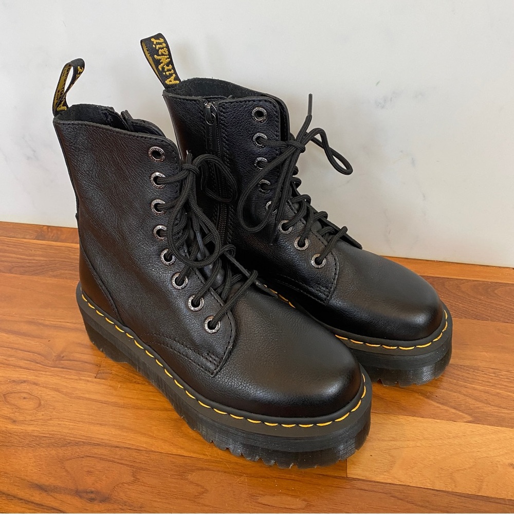 Dr. Martens Jadon III Black Lace Up Boots Size 6